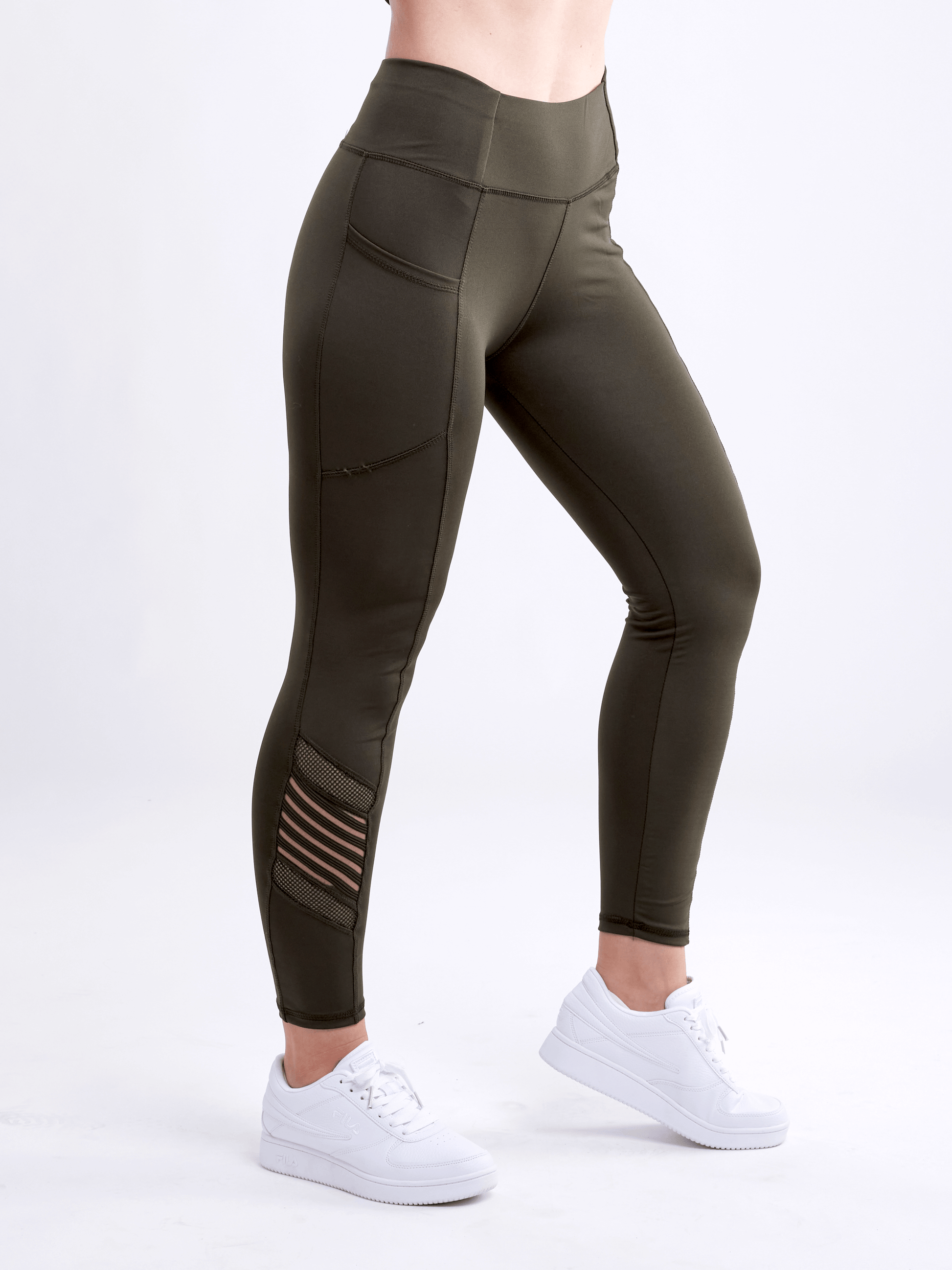 High-Waisted Pilates Leggings with Side Pockets & Mesh Panels-JupiterGear-Grey-Small / Medium-Urbanheer