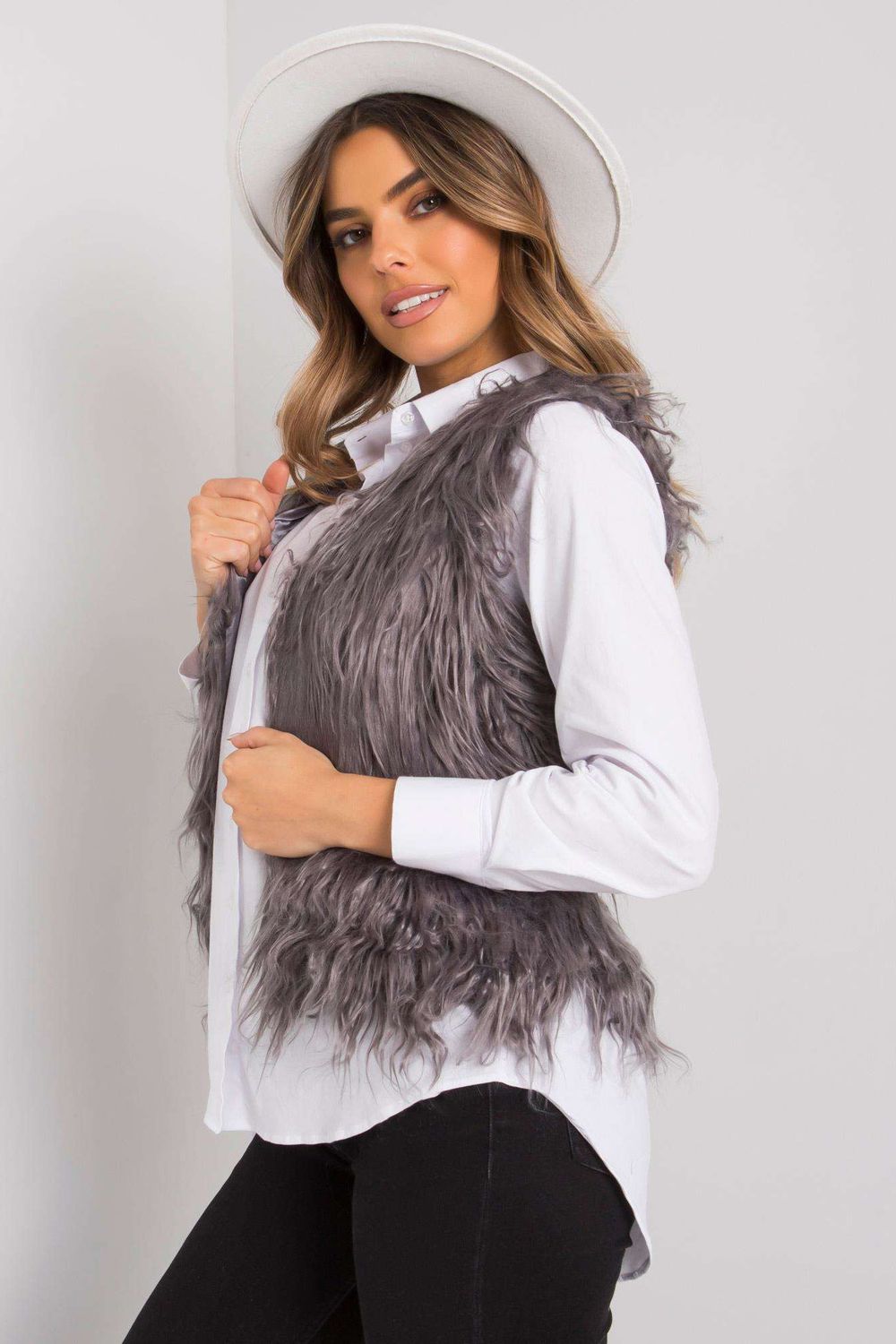 Women Women Gilet All Day Elegance-Och Bella-grey-XL-Urbanheer