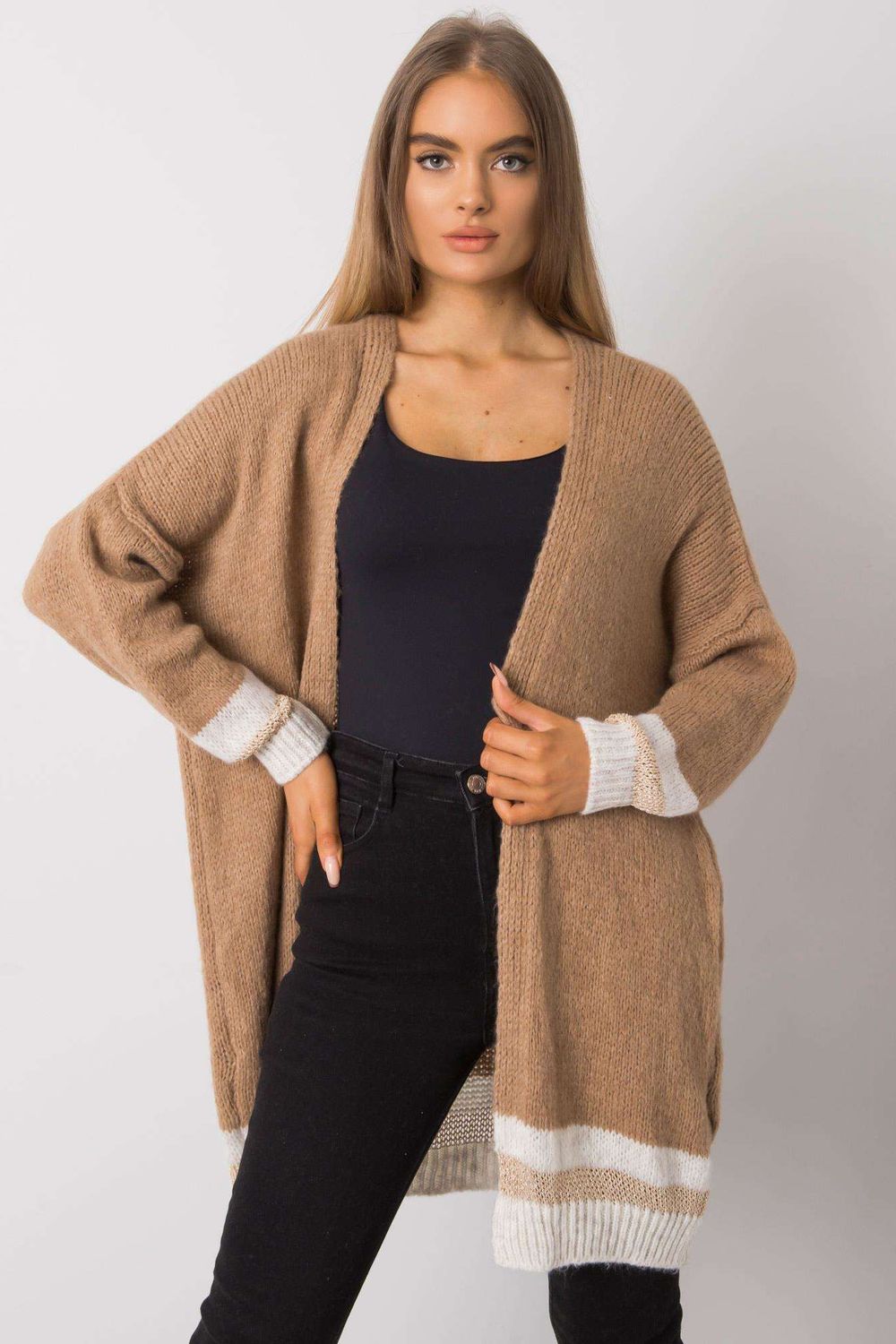 Women Women Cardigan-Och Bella-brown-one-size-fits-all-Urbanheer