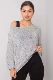 Women Women Cozy Couture Knit Jumper All Day Elegance-Och Bella-grey-one-size-fits-all-Urbanheer