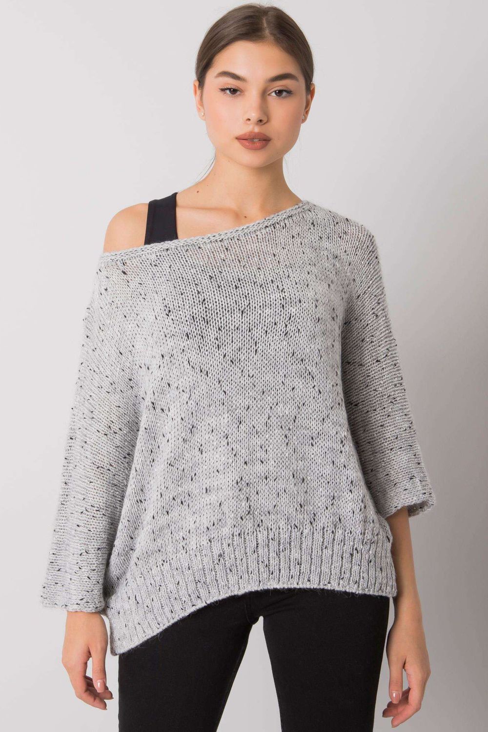 Women Women Cozy Couture Knit Jumper All Day Elegance-Och Bella-grey-one-size-fits-all-Urbanheer