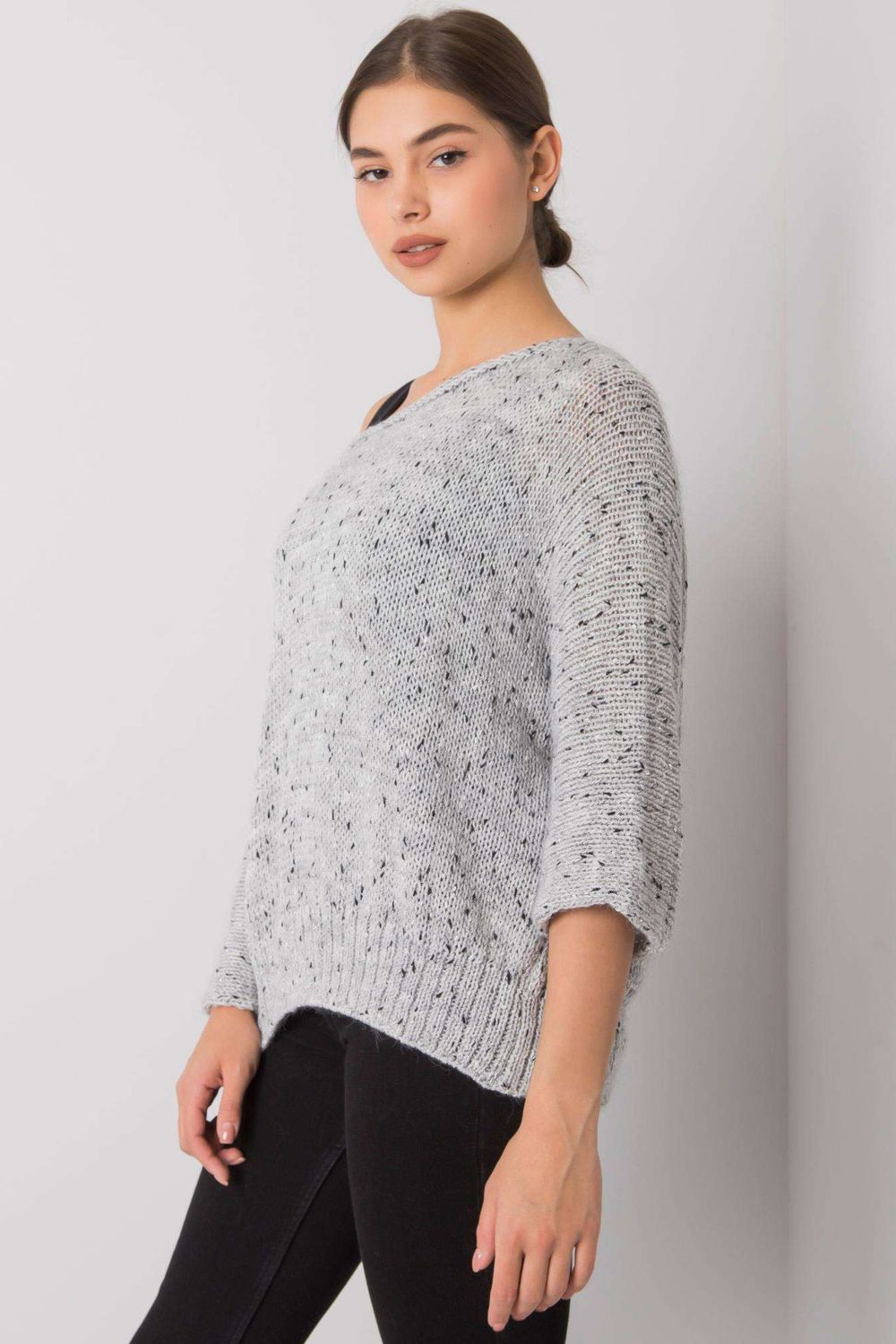 Women Women Cozy Couture Knit Jumper All Day Elegance-Och Bella-grey-one-size-fits-all-Urbanheer