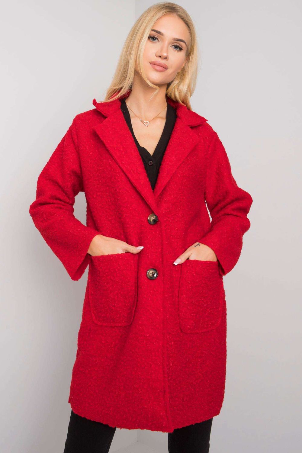 Women Women Haute Elegance Coat All Day Elegance-Och Bella-red-one-size-fits-all-Urbanheer