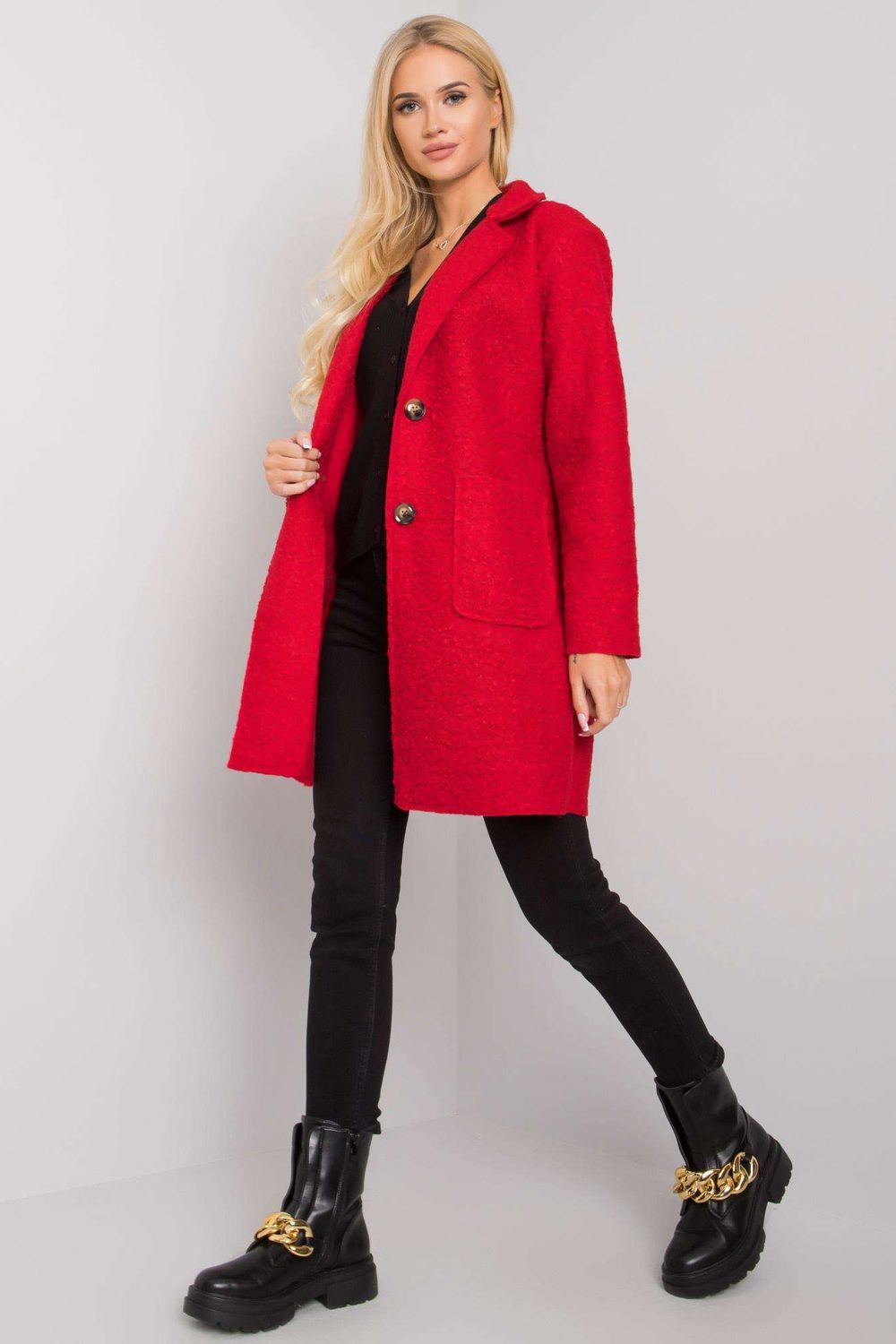Women Women Haute Elegance Coat All Day Elegance-Och Bella-red-one-size-fits-all-Urbanheer
