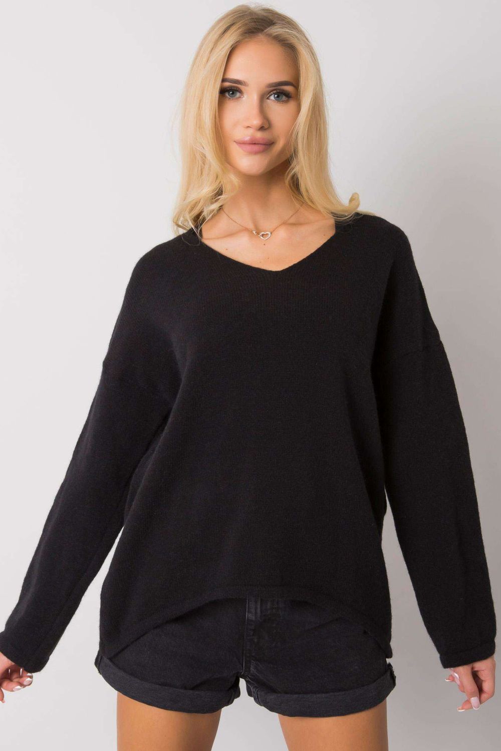 Women Women Cozy Couture Knit Jumper All Day Elegance-Och Bella-black-one-size-fits-all-Urbanheer