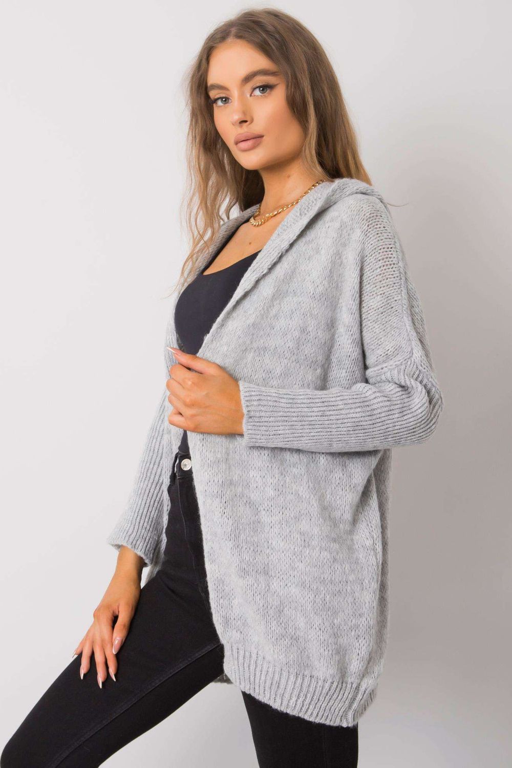 Women Women Cardigan-Och Bella-grey-one-size-fits-all-Urbanheer