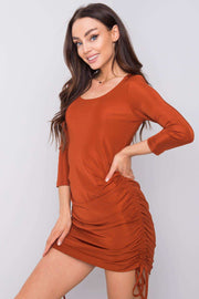 Women Women Short dress-Och Bella-orange-L-Urbanheer