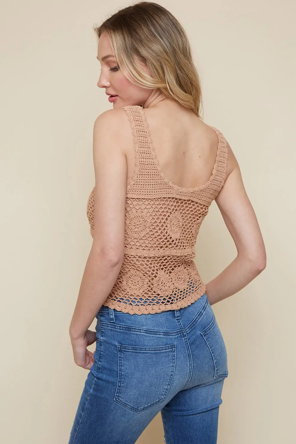 Peach Crochet Top-Saints & Hearts-S-Urbanheer