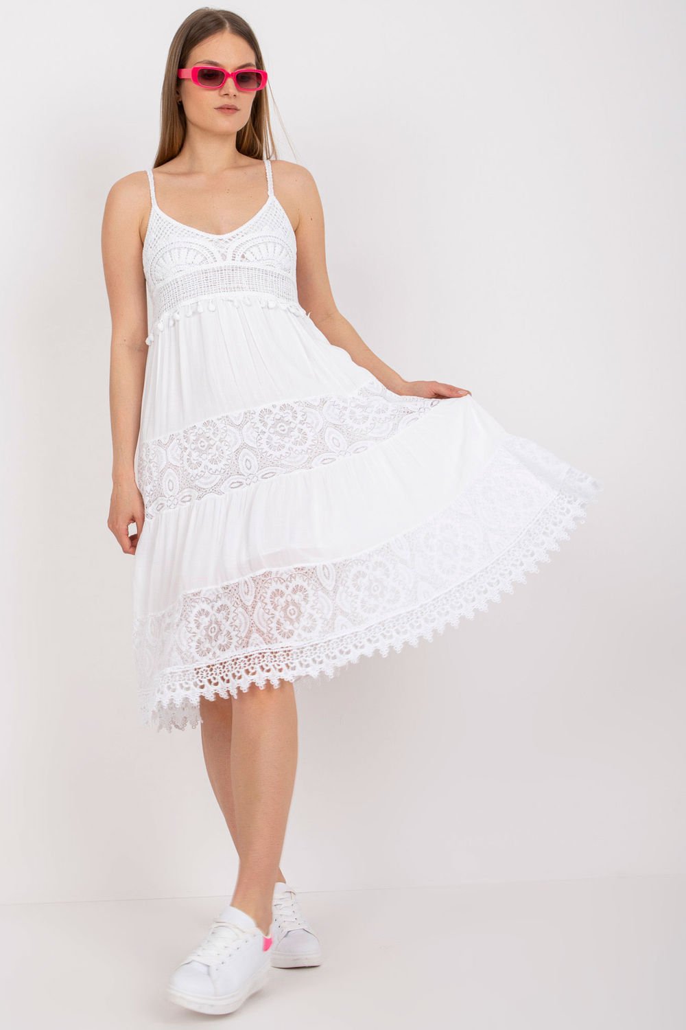 All-Day Comfort: Women Dress-Och Bella-white-L-Urbanheer