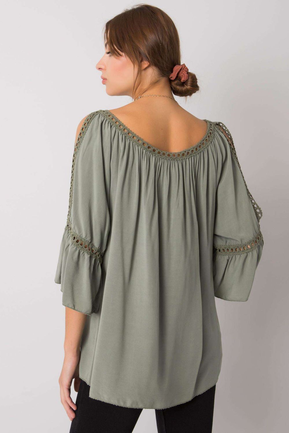 Women Women Blouse All Day Elegance-Och Bella-green-S-Urbanheer