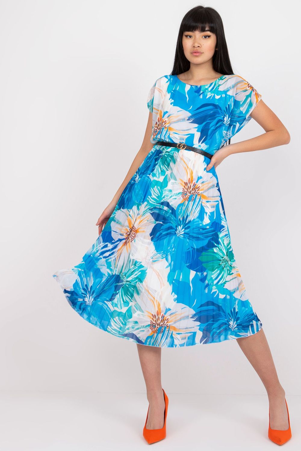 All-Day Comfort: Women Dress-Italy Moda-blue-one-size-fits-all-Urbanheer