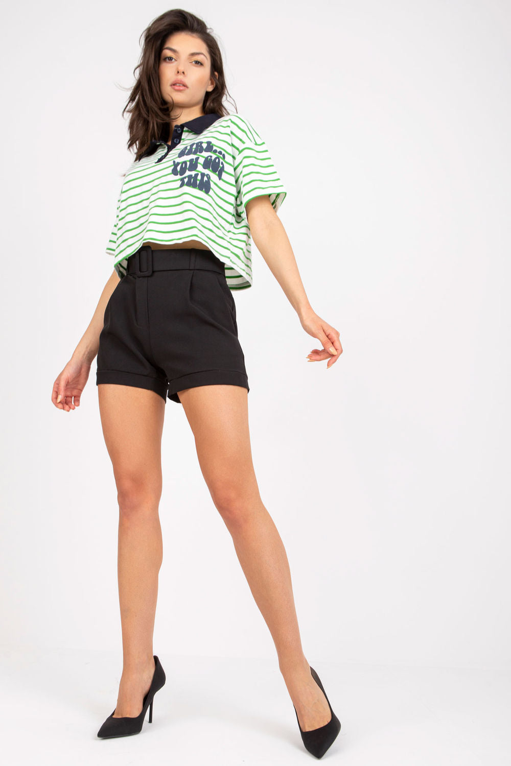 Shorts outfit-Italy Moda-black-L-Urbanheer