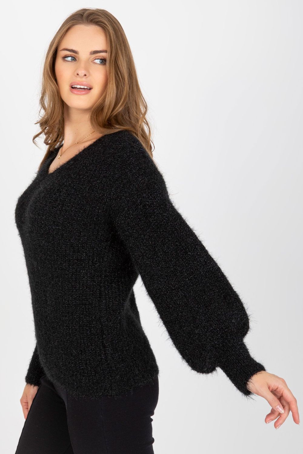 Women Women Cozy Couture Knit Jumper All Day Elegance-Och Bella-black-one-size-fits-all-Urbanheer
