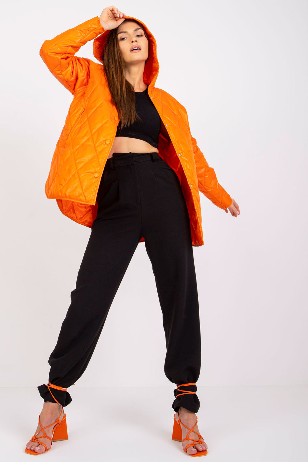 Jacket outfit-Clothing - Women-Rue Paris-orange-L-Urbanheer