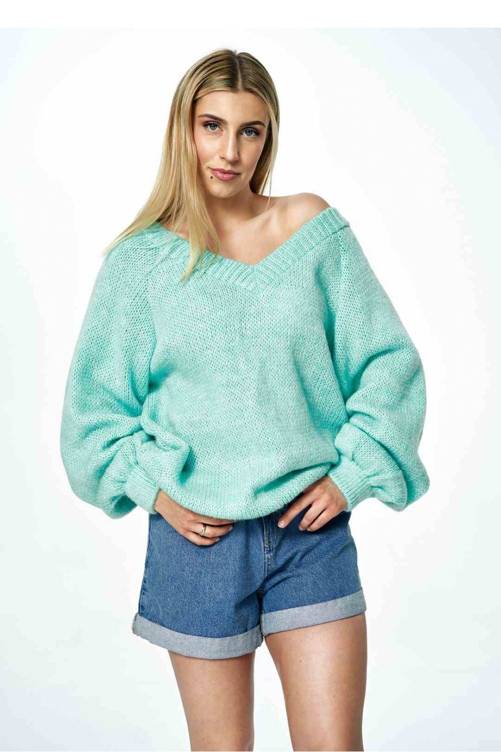Women Women Cozy Couture Knit Jumper All Day Elegance-Figl-green-one-size-fits-all-Urbanheer