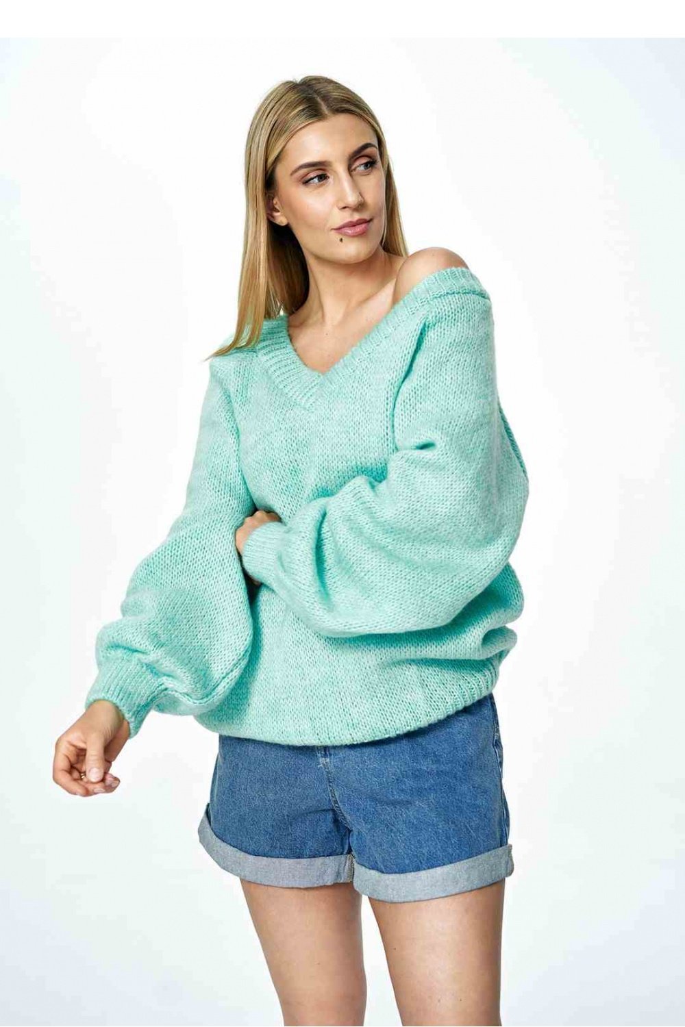 Women Women Cozy Couture Knit Jumper All Day Elegance-Figl-green-one-size-fits-all-Urbanheer