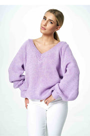 Women Women Cozy Couture Knit Jumper All Day Elegance-Figl-violet-one-size-fits-all-Urbanheer
