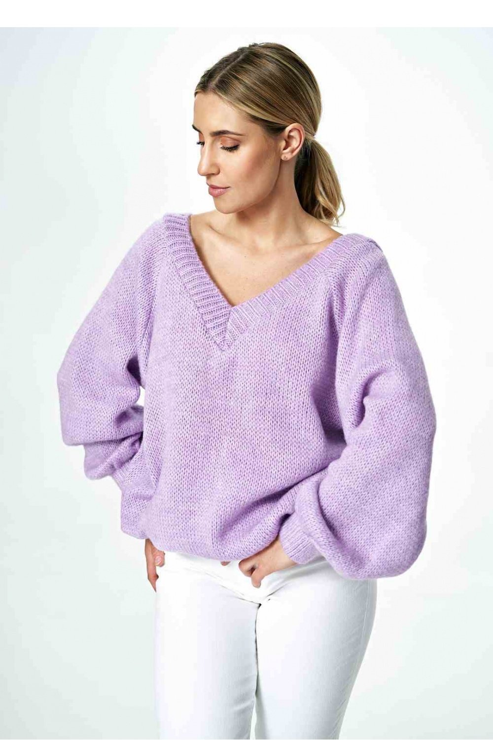 Women Women Cozy Couture Knit Jumper All Day Elegance-Figl-violet-one-size-fits-all-Urbanheer