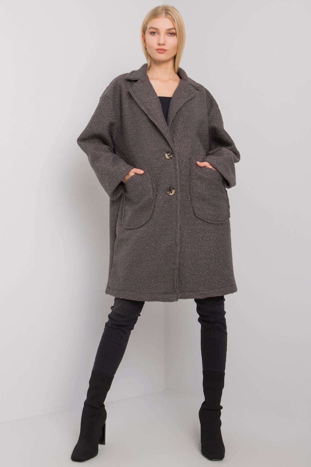Women Women Haute Elegance Coat All Day Elegance-Och Bella-grey-one-size-fits-all-Urbanheer