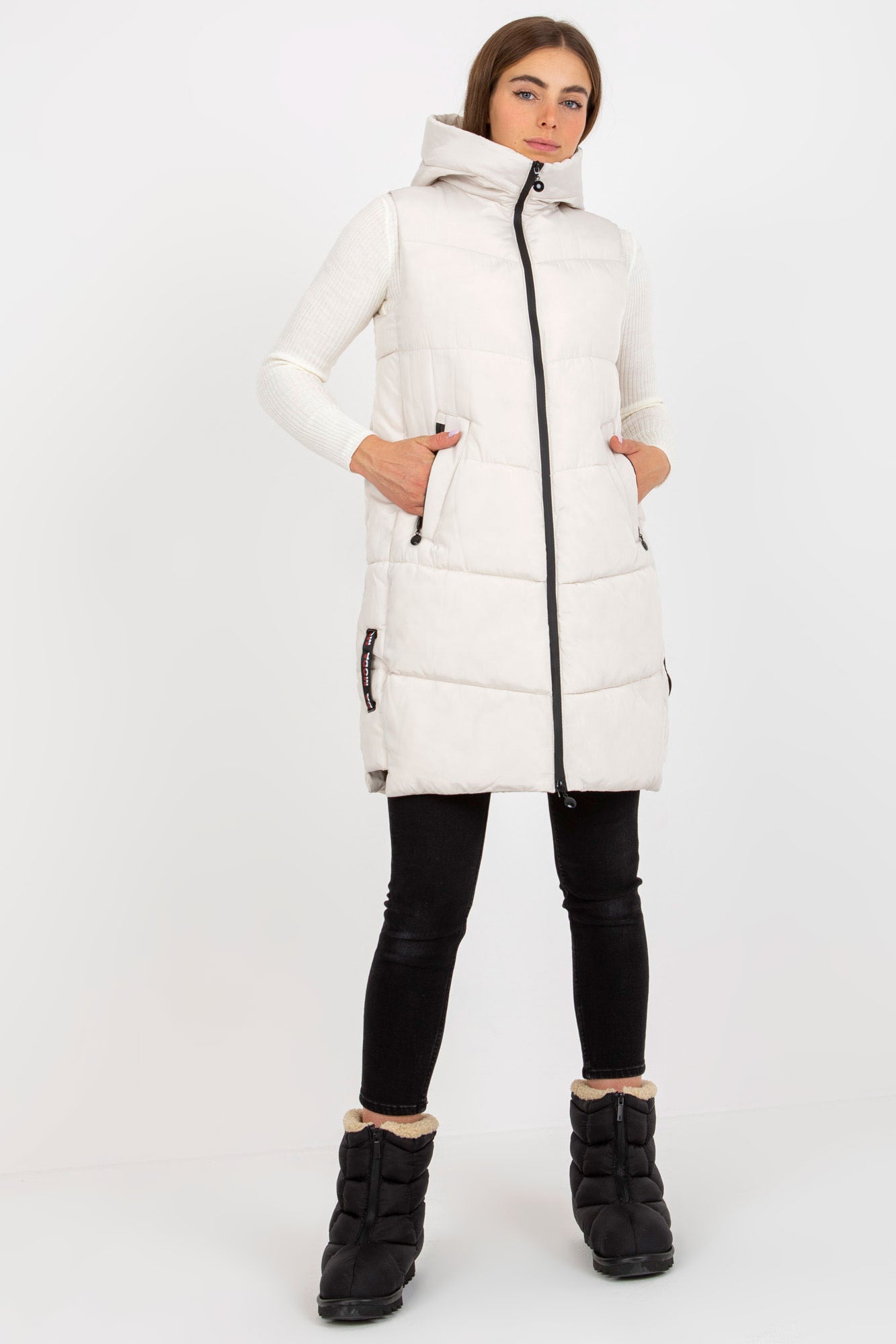 Gilet Women Outfit 172628 Nm-Women`s Coats, Jackets-NM-beige-L-Urbanheer
