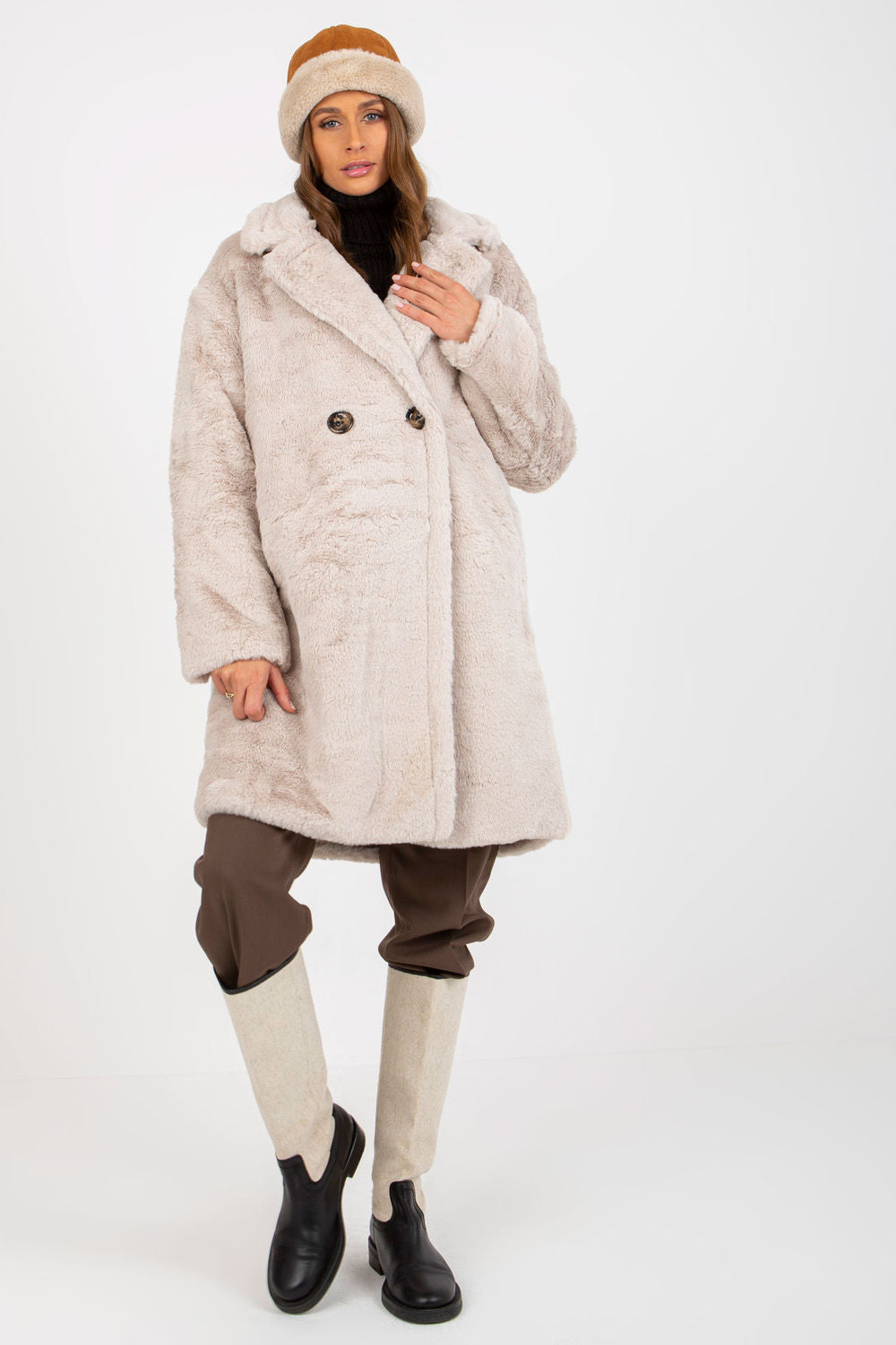 Women Women Haute Elegance Coat All Day Elegance-Och Bella-beige-one-size-fits-all-Urbanheer