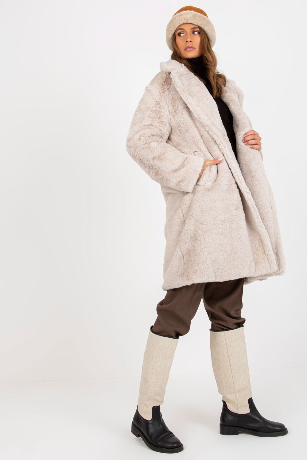 Women Women Haute Elegance Coat All Day Elegance-Och Bella-beige-one-size-fits-all-Urbanheer