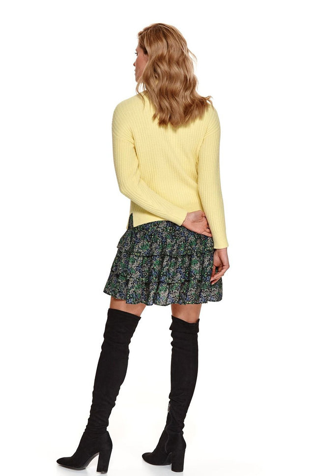 Turtleneck Women Comfort-Sweaters, Pullovers, Jumpers, Turtlenecks, Boleros, Shrugs-Top Secret-yellow-34-Urbanheer