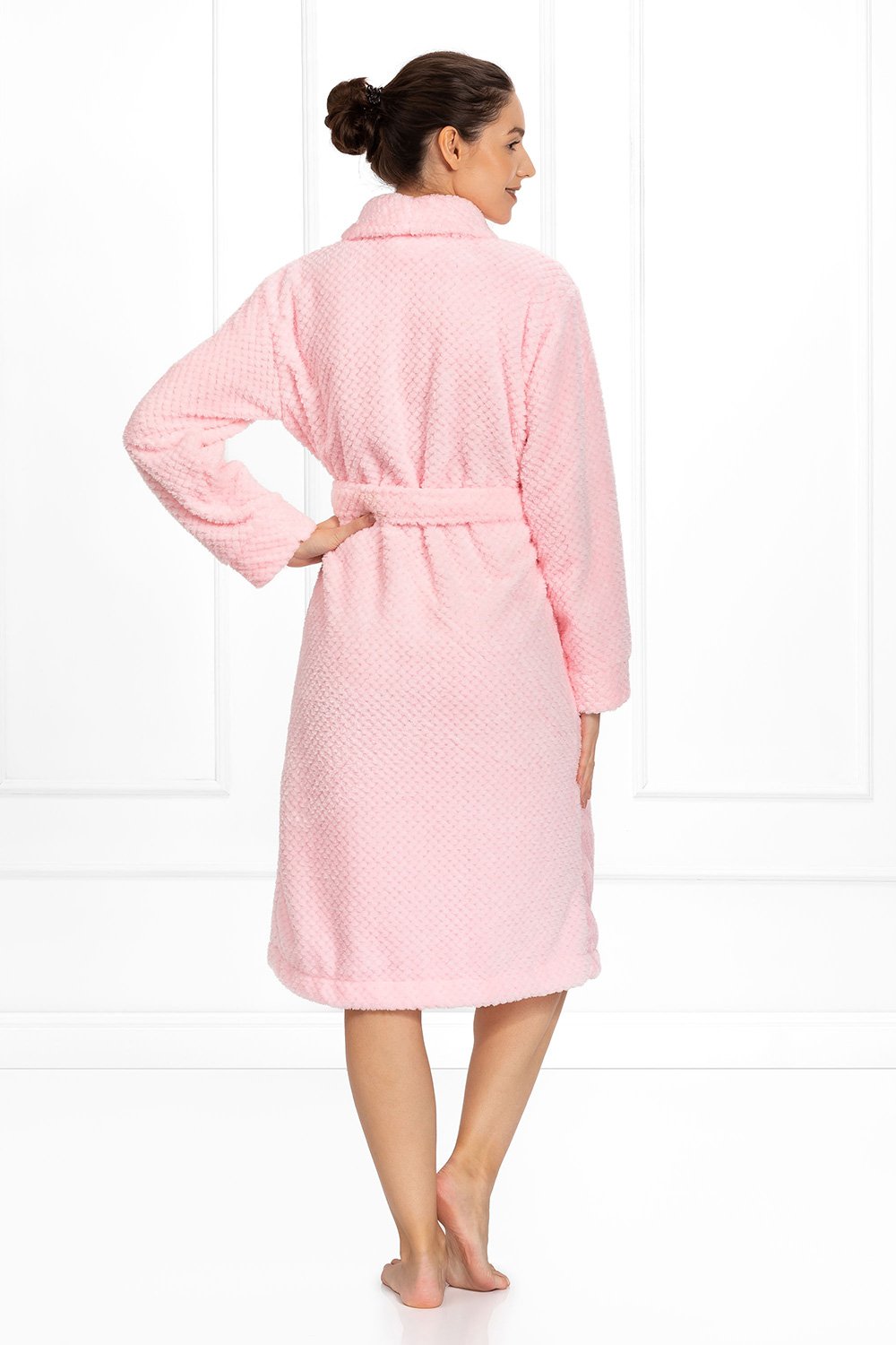 Bathrobe Women Comfort-Dressing Gowns, Bathrobes for Women-Momenti Per Me-pink-L-Urbanheer