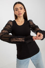 Women Women Blouse All Day Elegance-Och Bella-black-S-Urbanheer
