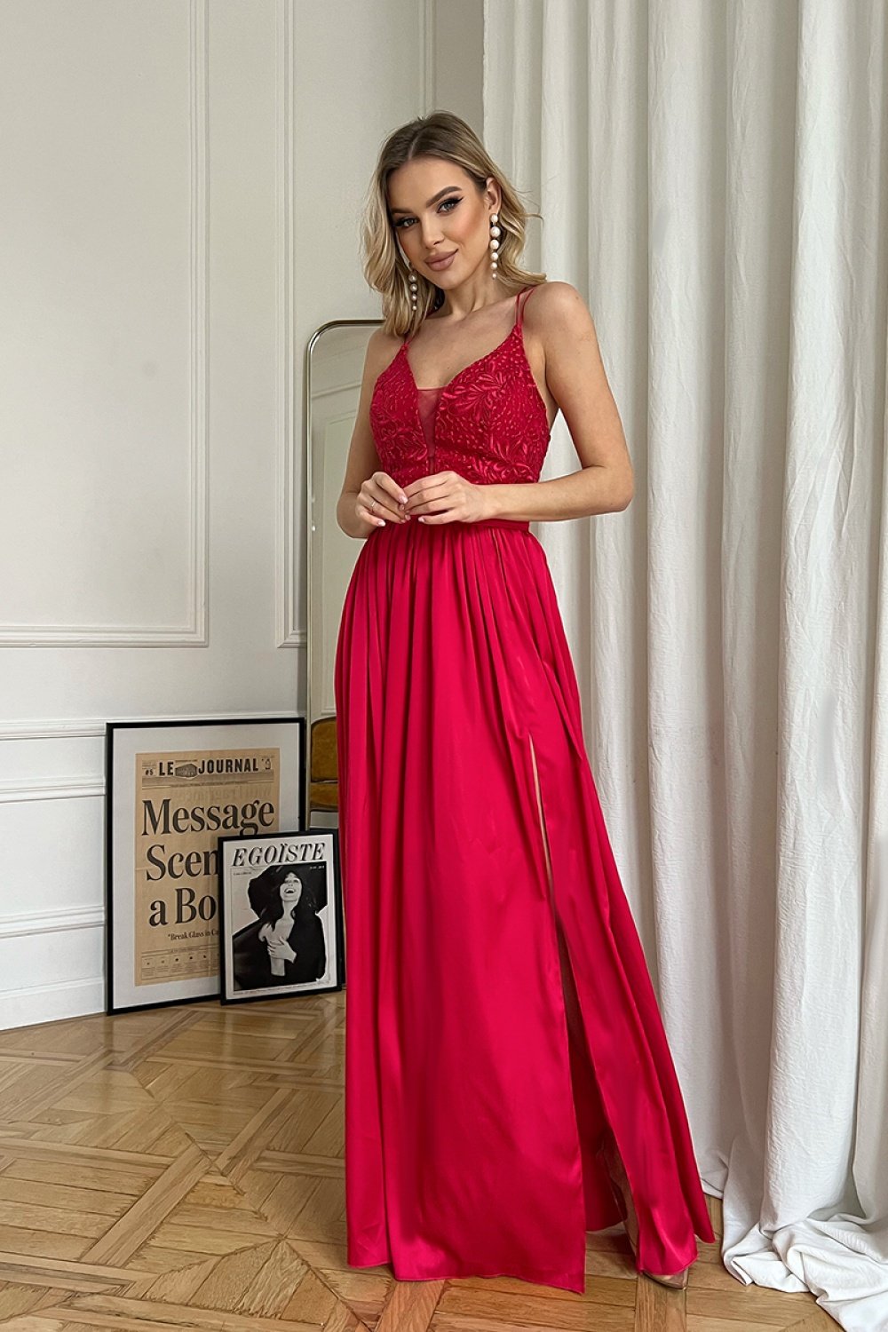 Long dress-Clothing - Women-Bicotone-pink-40-Urbanheer