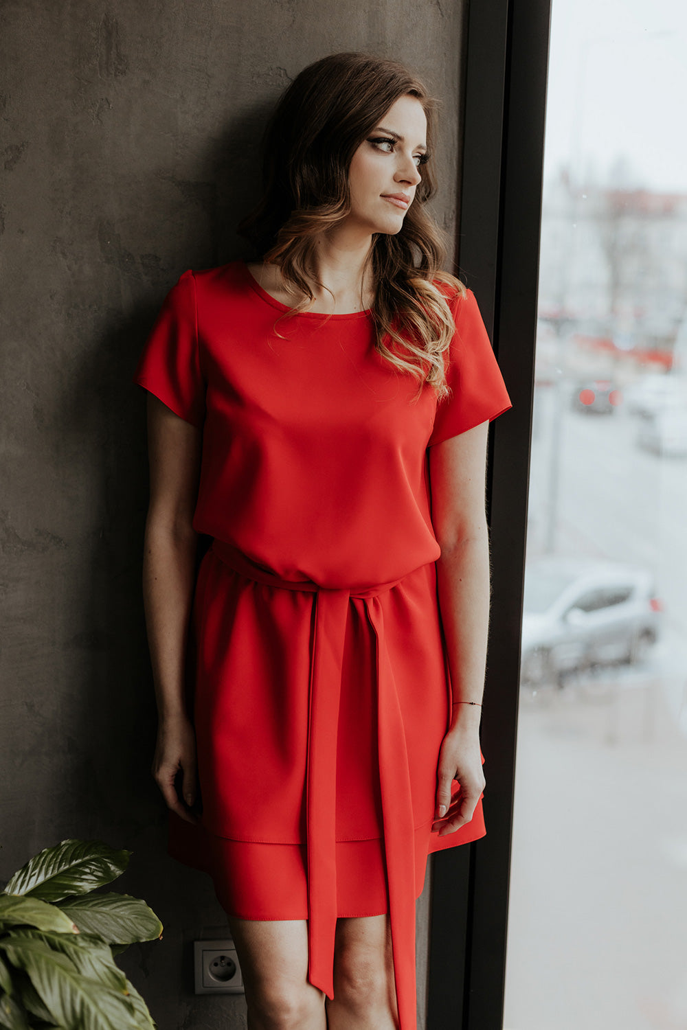 All-Day Comfort: Women Dress-Tessita-red-L-Urbanheer