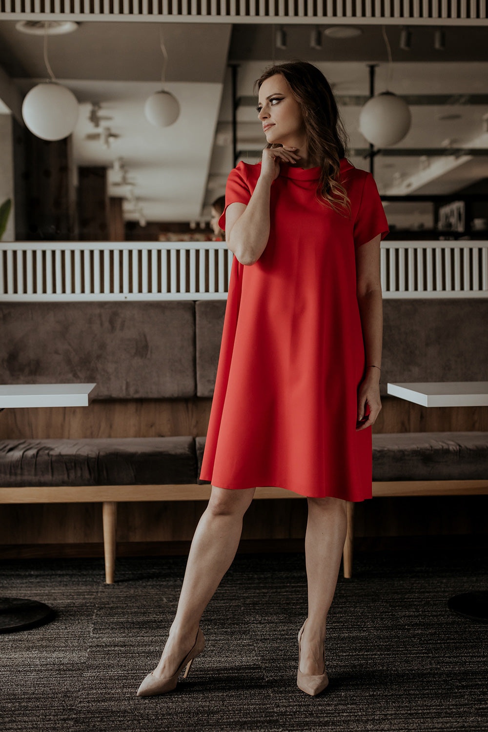 All-Day Comfort: Women Dress-Tessita-red-L-Urbanheer