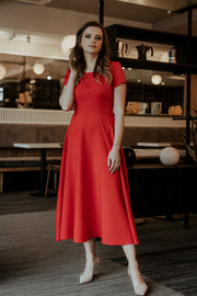 Women All-Day Comfort: Women Dress-Tessita-red-L-Urbanheer