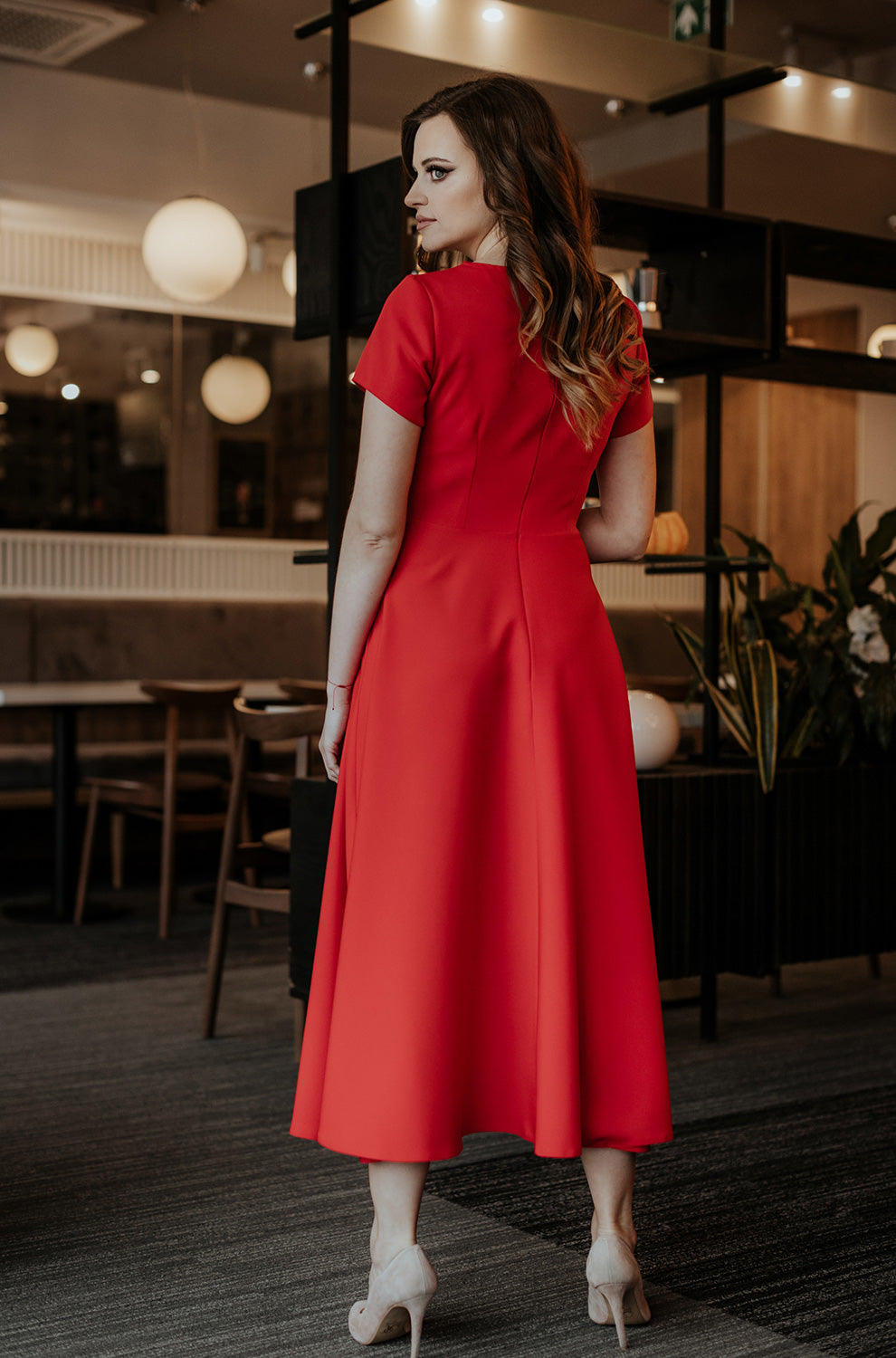 Women All-Day Comfort: Women Dress-Tessita-red-L-Urbanheer