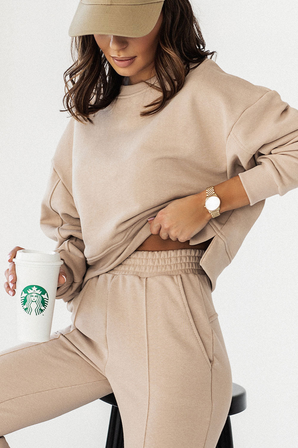 Sweatshirt Women Outfit 177274 Ivon-IVON-beige-M/L-Urbanheer