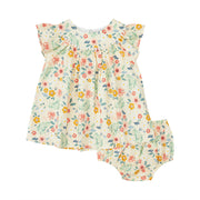 Buttercup Yellow Floral Dress Set.-Petit confection-3M-Urbanheer