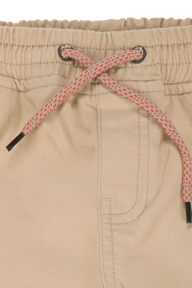 Children'S Trousers In Stone-Coloured Stretch Twill.-UBS2-Urbanheer