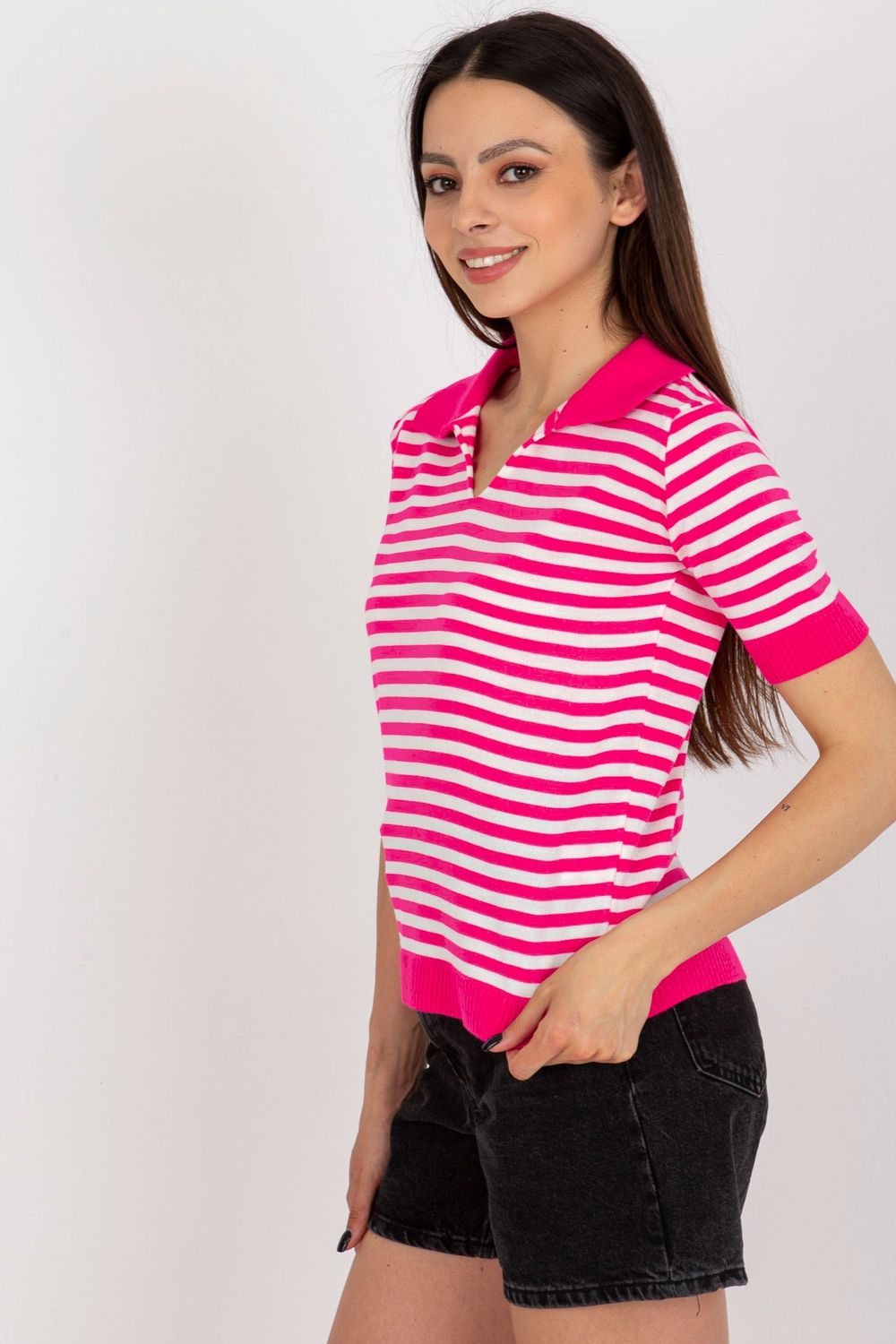 Women Collar T-Shirt-Badu-pink-one-size-fits-all-Urbanheer