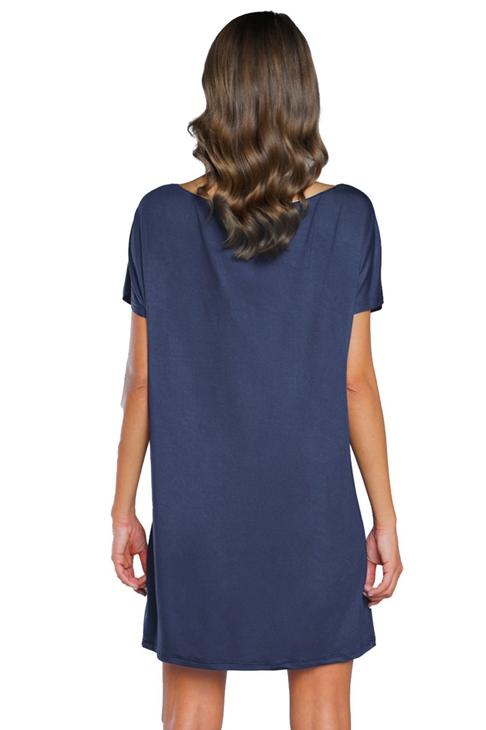 Women Nightshirt 181653 Italian Fashion-Italian Fashion-navy blue-S-Urbanheer