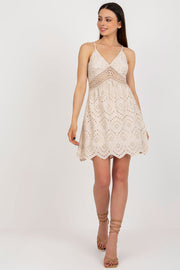 Women Daydress 181673 Och Bella-Clothing - Women-Och Bella-beige-L-Urbanheer