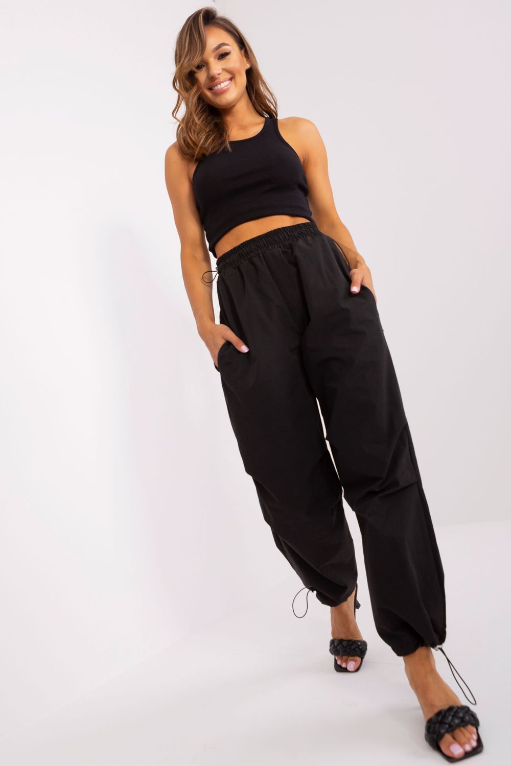 Women Women trousers-Och Bella-black-L-Urbanheer