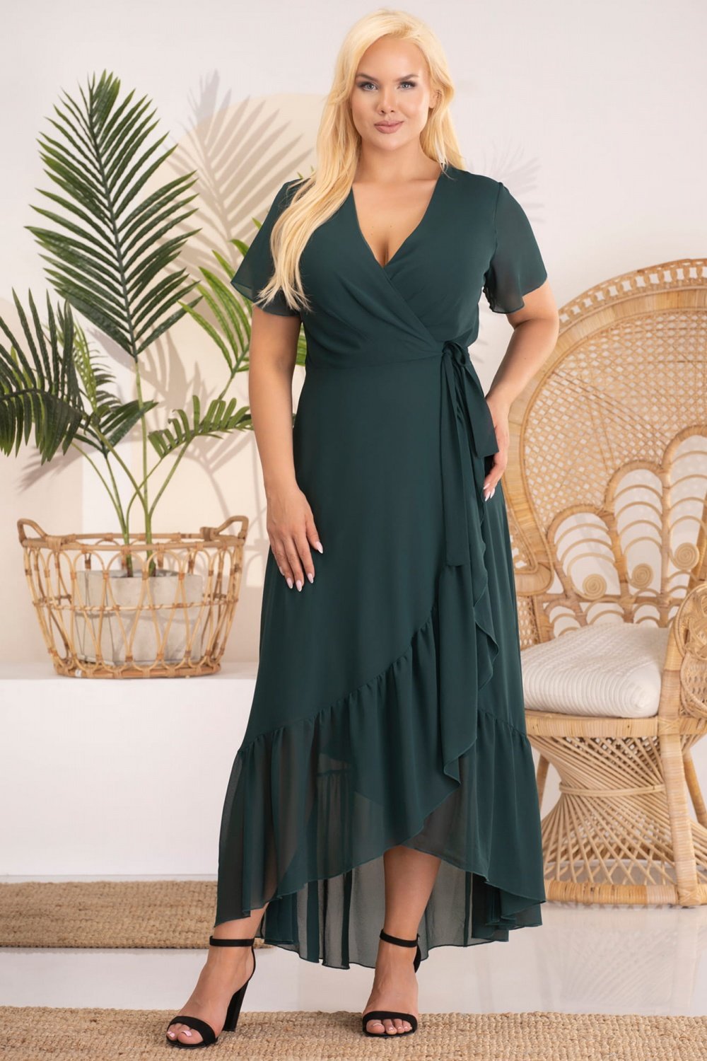 Women Plus size dress 183280 Karko-Clothing - Women-Karko-green-42/44-Urbanheer