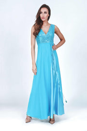 Evening Dress Women Outfit 184172 Marselini-Evening Dresses-Marselini-blue-36-Urbanheer