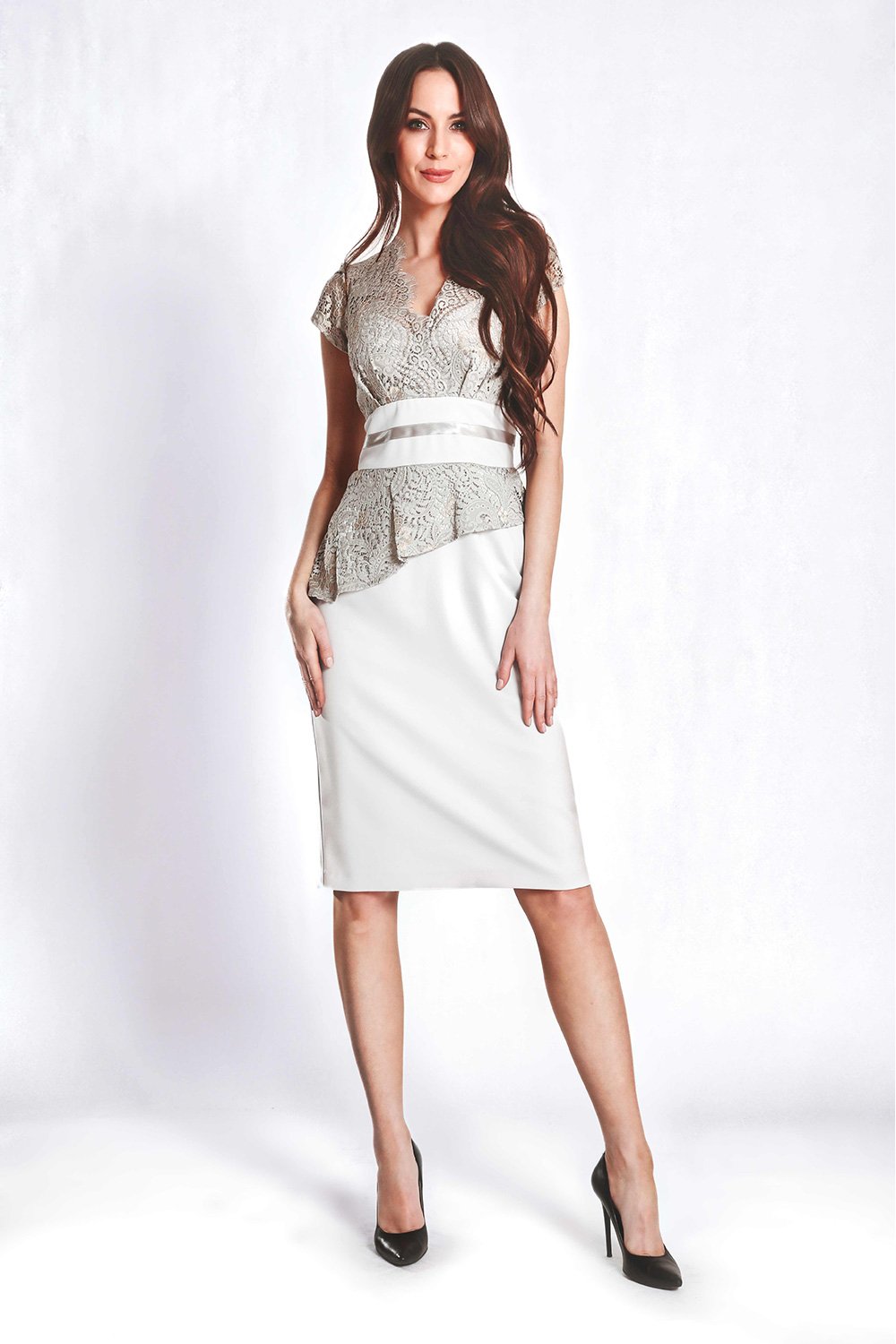Cocktail Dress Women-Formal Dresses, Cocktail Dresses-Marselini-beige-38-Urbanheer