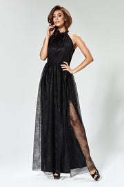 Long Dress Women Comfort-Evening Dresses-Marselini-black-36-Urbanheer