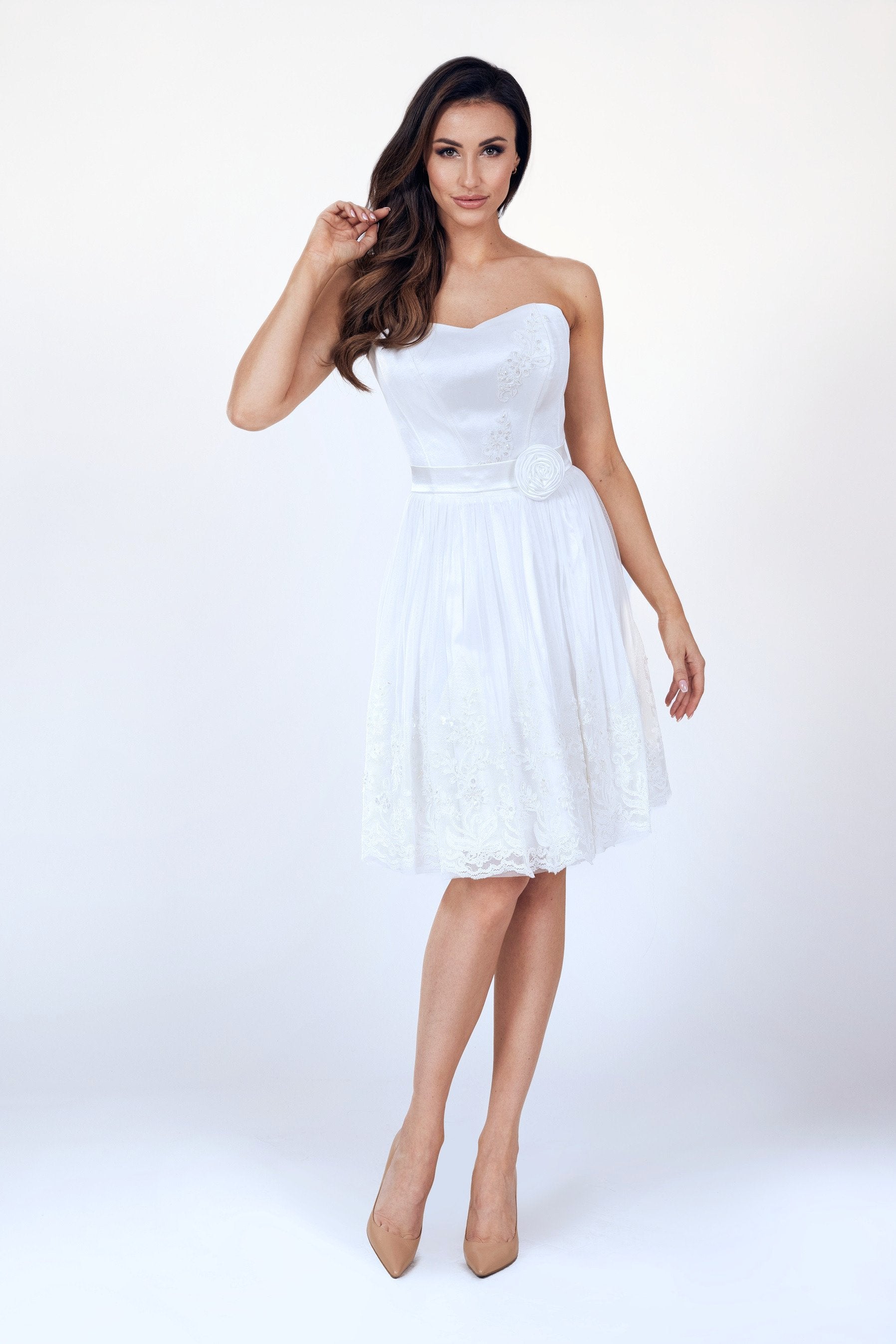 Cocktail Dress Women-Formal Dresses, Cocktail Dresses-Marselini-beige-34-Urbanheer