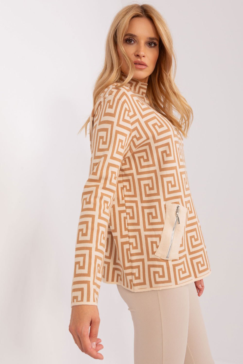 Jumper Women Comfort-Sweaters, Pullovers, Jumpers, Turtlenecks, Boleros, Shrugs-AT-brown-one-size-fits-all-Urbanheer