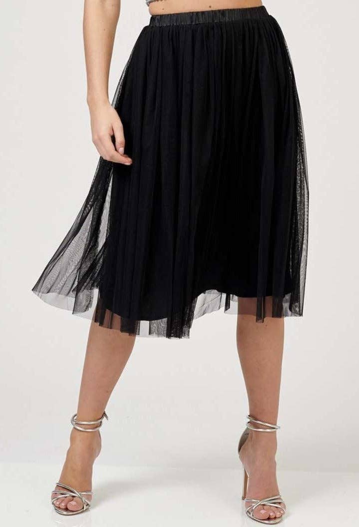 Val Tulle Midi Skirt in-Lace & Beads-UK10-Urbanheer