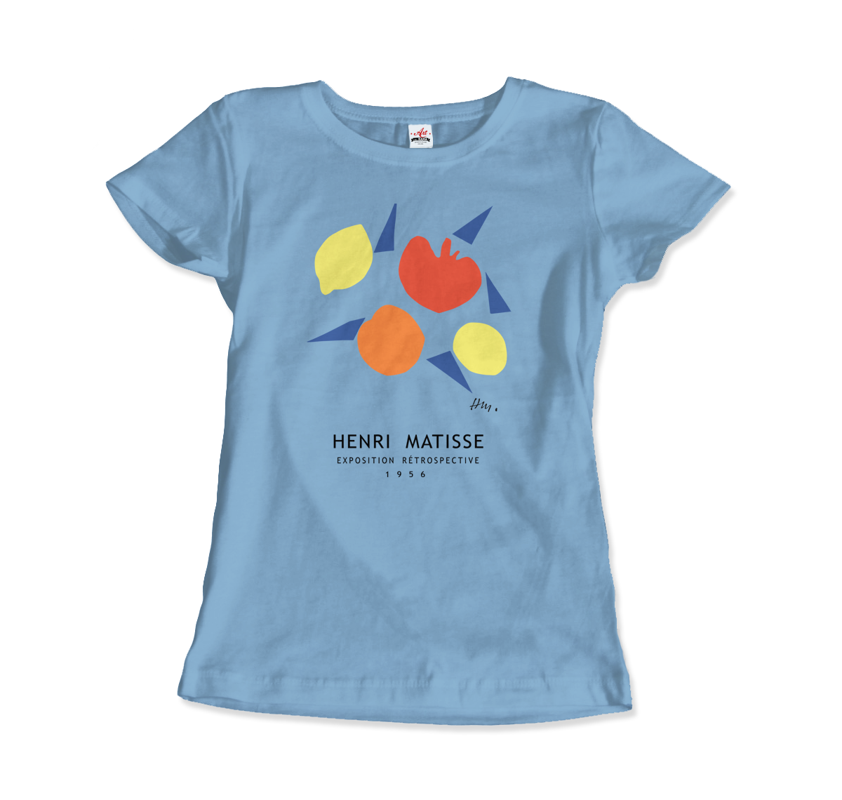 Henri Matisse - Exposition Rétrospective T-Shirt-T-Shirt-Art-O-Rama Shop-Women (Fitted)-Light Blue-S-Urbanheer