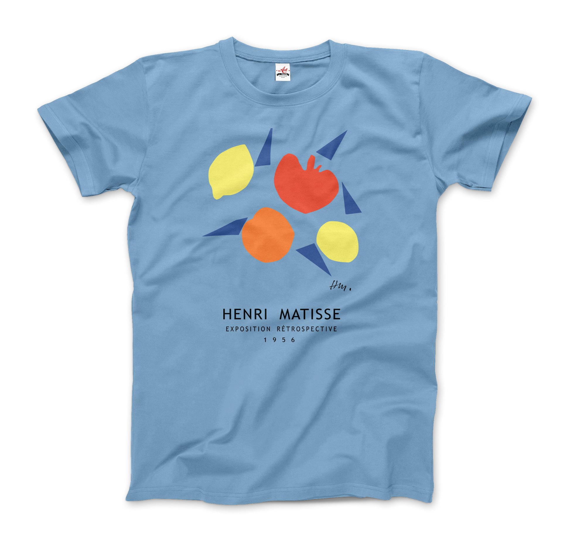 Henri Matisse - Exposition Rétrospective T-Shirt-T-Shirt-Art-O-Rama Shop-Men (Unisex)-Light Blue-S-Urbanheer